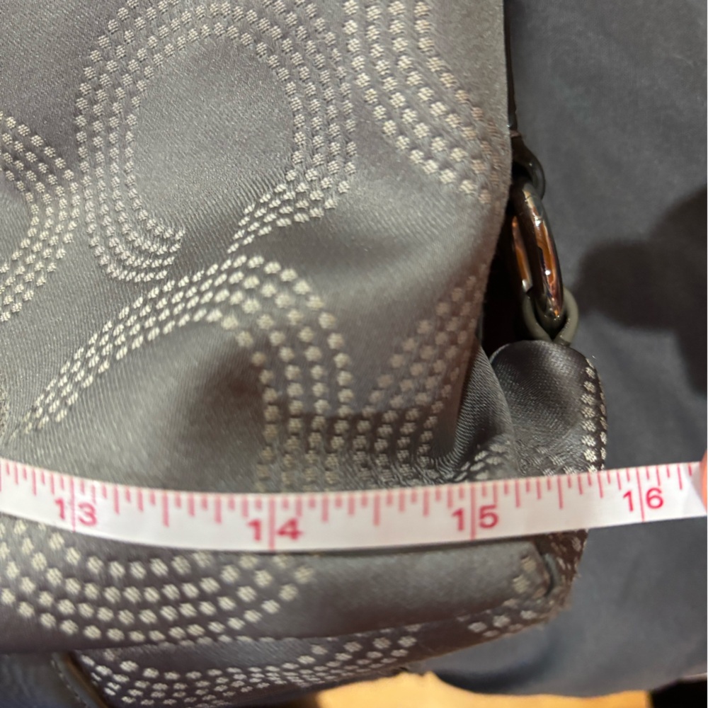 Coach Gray Ashley Dotted Op Carryall Bag‎ - Picture 14 of 15